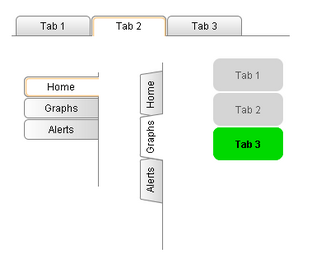 Tab strips are highly<br>
customizable.